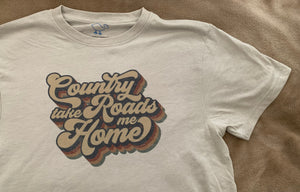 Country Roads Take Me Home Vintage Retro T Shirt