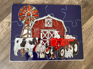 Farm Animal 12 Piece Glossy Puzzle