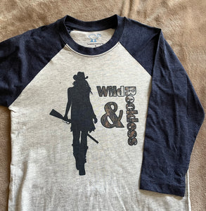 Wild & Reckless 3/4 Sleeve Raglan T Shirt