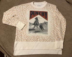 Punchy Leopard White Out Sweater