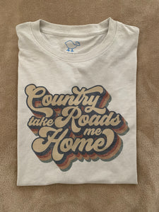 Country Roads Take Me Home Vintage Retro T Shirt