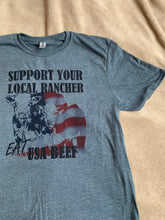 Load image into Gallery viewer, Support Ranching Eat USA Beef T Shirt
