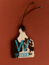 Load image into Gallery viewer, Cow tag Cowhide Car Air Freshener
